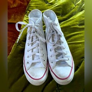 White converse high tops